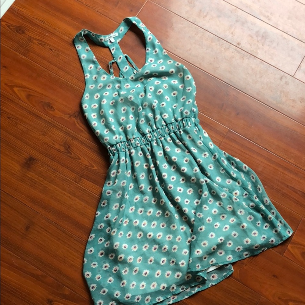 Green flower dress